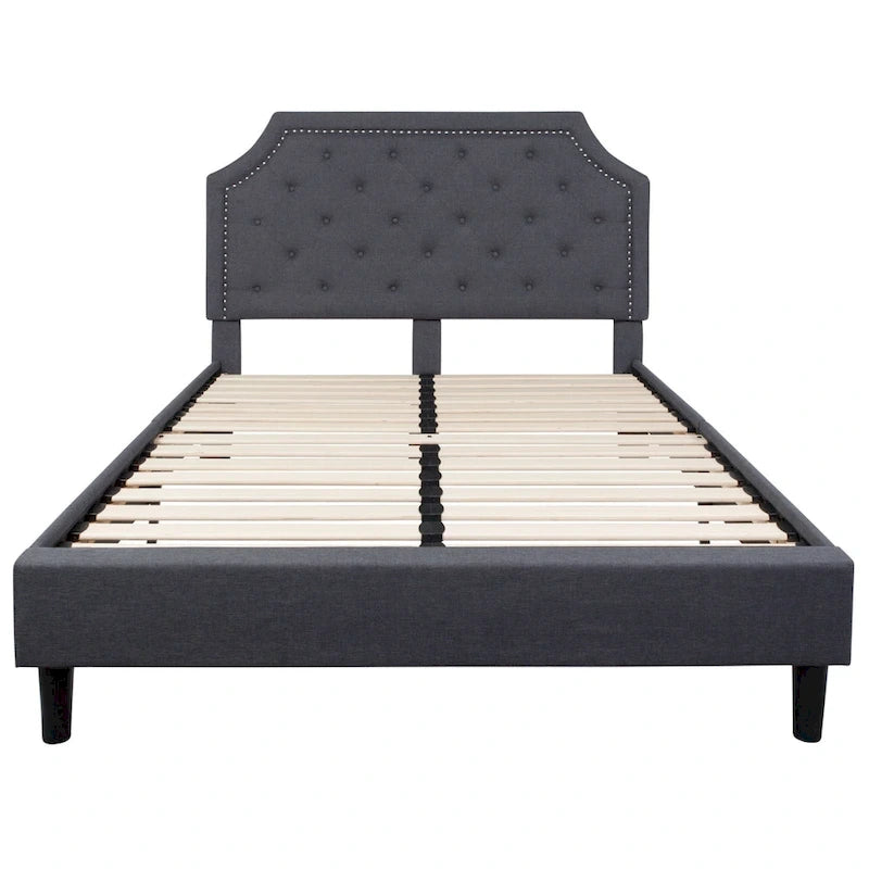 Tufted Platform Bed with 10 Inch Pocket Spring Mattress