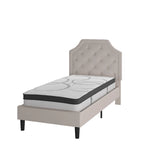 Tufted Platform Bed with 10 Inch Pocket Spring Mattress
