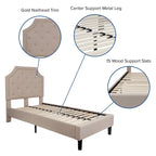 Tufted Platform Bed with 10 Inch Pocket Spring Mattress