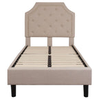 Tufted Platform Bed with 10 Inch Pocket Spring Mattress
