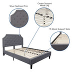 Tufted Platform Bed with 10 Inch Pocket Spring Mattress