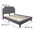 Tufted Platform Bed with 10 Inch Pocket Spring Mattress