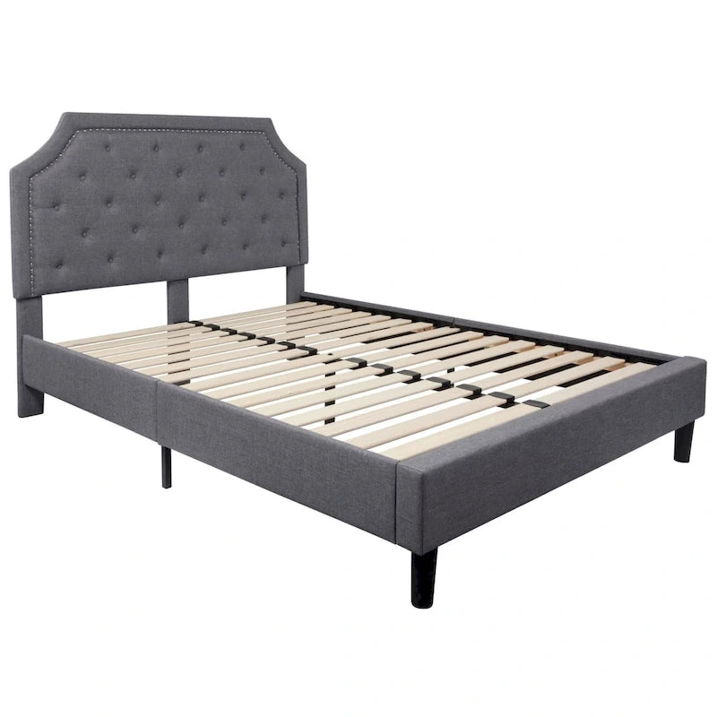 Tufted Platform Bed with 10 Inch Pocket Spring Mattress
