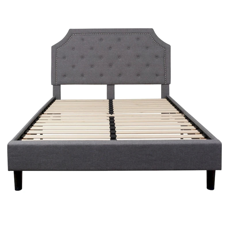 Tufted Platform Bed with 10 Inch Pocket Spring Mattress