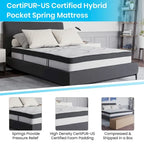 Tufted Platform Bed with 10 Inch Pocket Spring Mattress