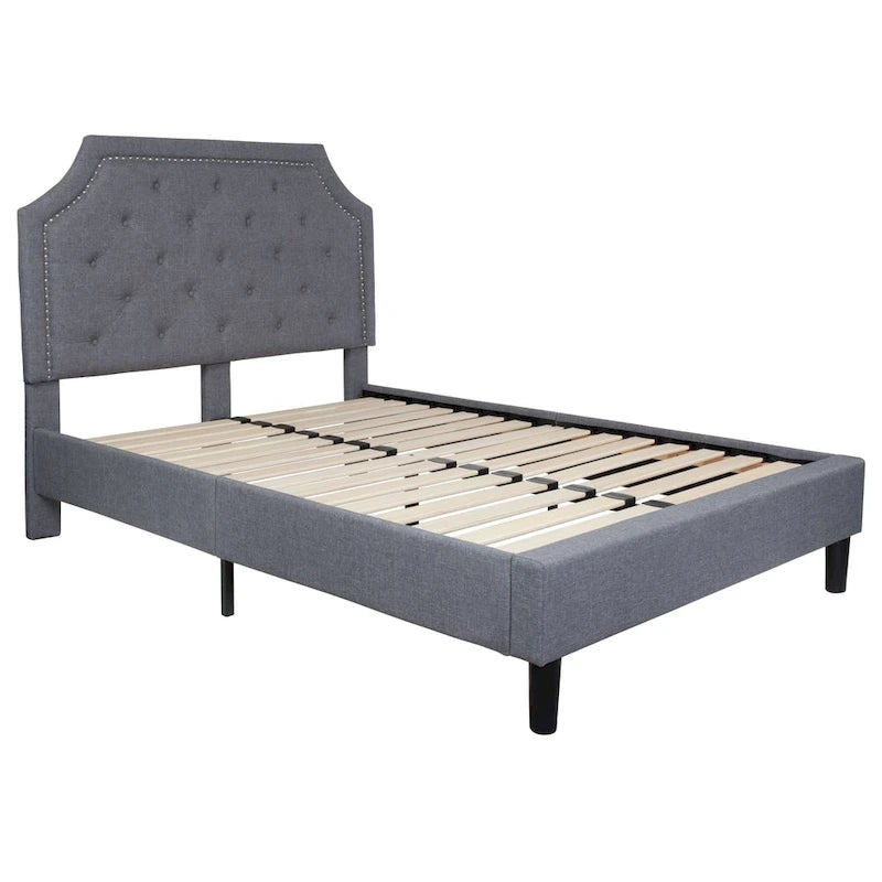 Tufted Platform Bed with 10 Inch Pocket Spring Mattress