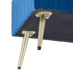 46  Modern Upholstered Bed and Entryway Bench with Padded Velvet Seat