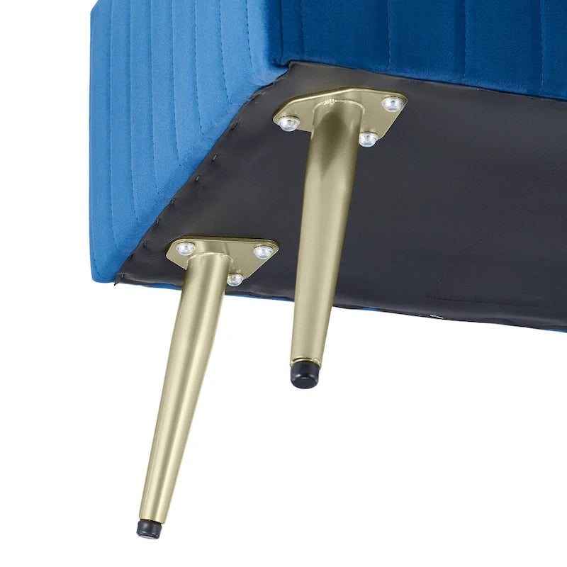 46  Modern Upholstered Bed and Entryway Bench with Padded Velvet Seat