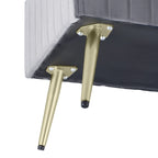 46  Modern Upholstered Bed and Entryway Bench with Padded Velvet Seat