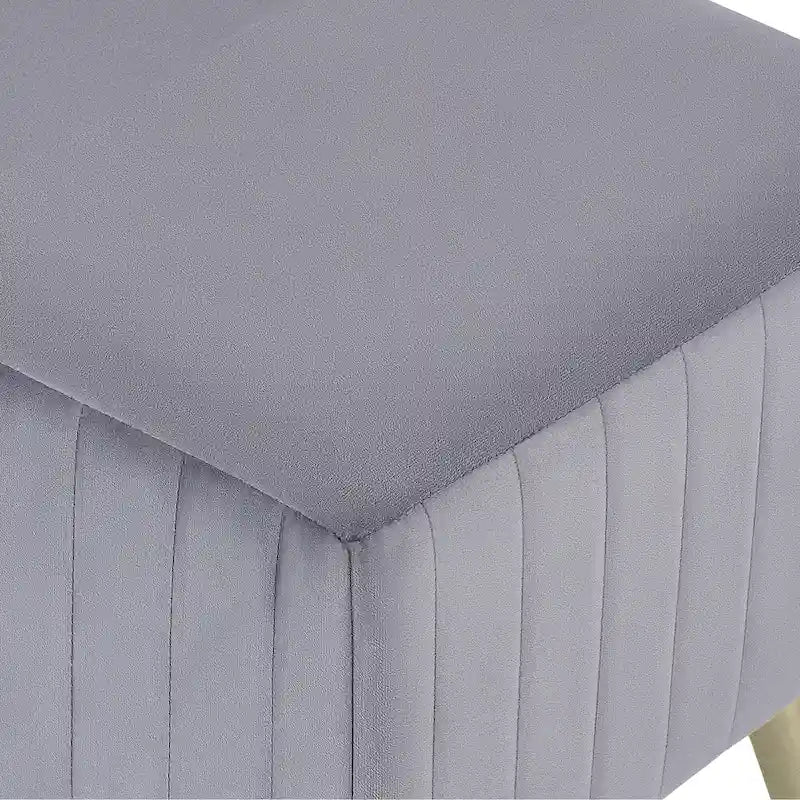 46  Modern Upholstered Bed and Entryway Bench with Padded Velvet Seat