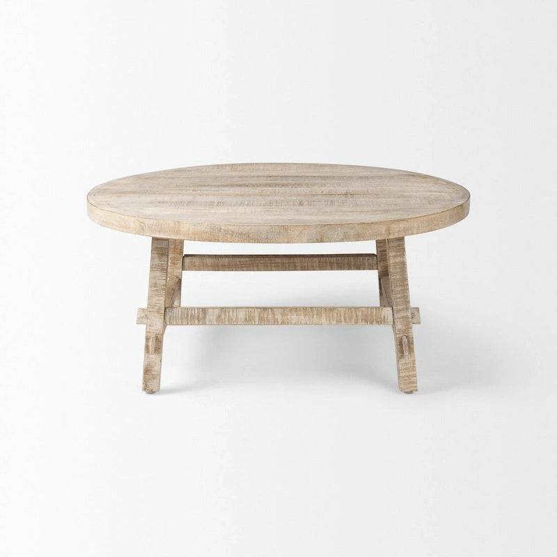 Rosie Blonde Solid Wood 36  Round Coffee Table - 36 L x 36 W x 16 H