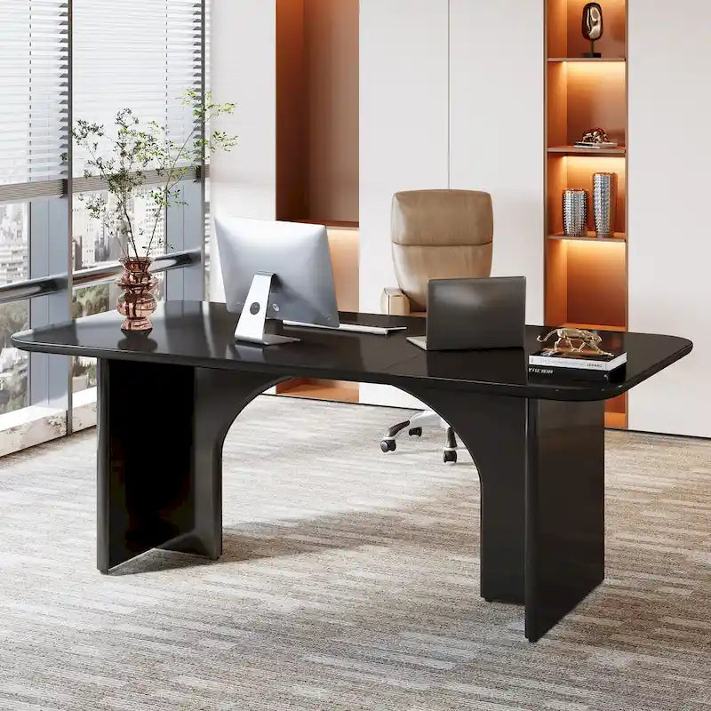 63  Executive Desk, Large Computer Desk Modern Home Office Desk