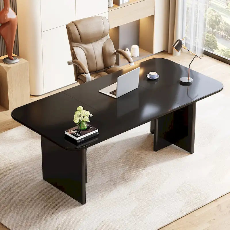 63  Executive Desk, Large Computer Desk Modern Home Office Desk