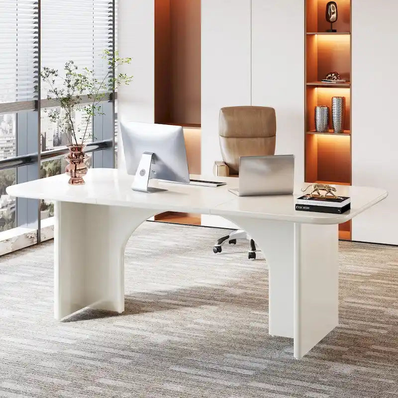 63  Executive Desk, Large Computer Desk Modern Home Office Desk