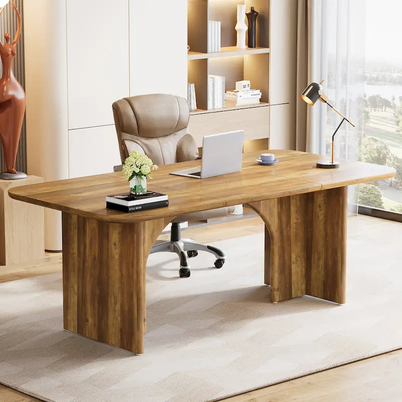 63  Executive Desk, Large Computer Desk Modern Home Office Desk