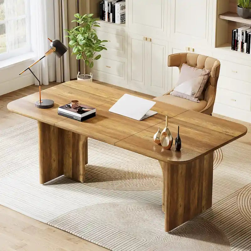 63  Executive Desk, Large Computer Desk Modern Home Office Desk