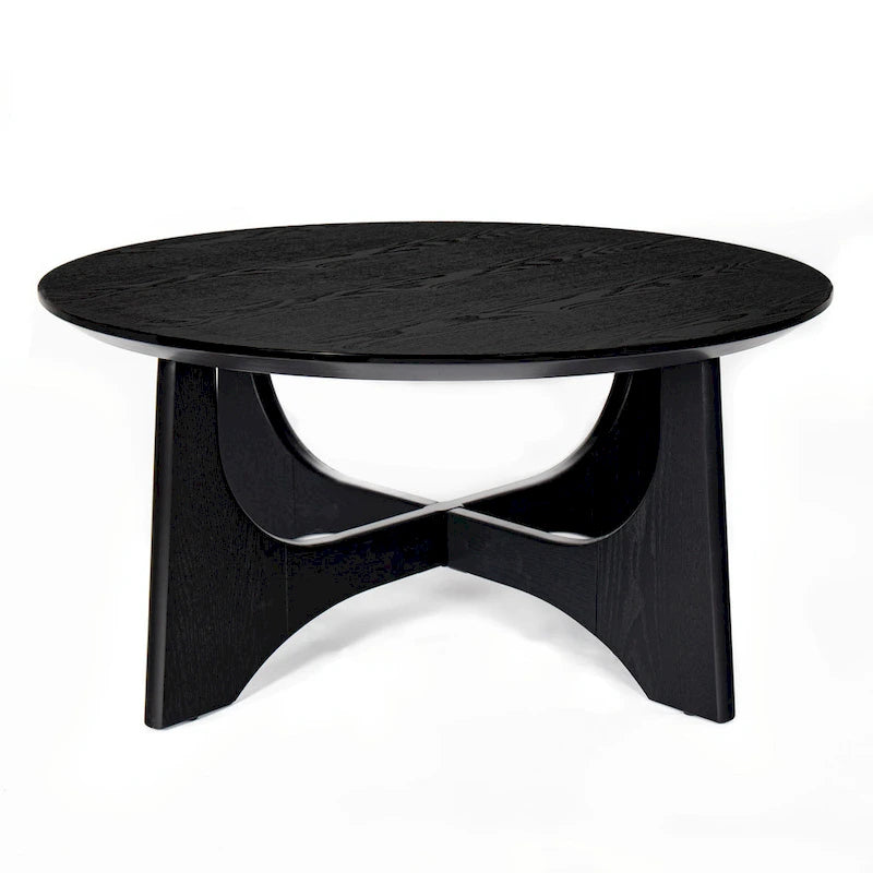 36  Round Wooden Coffee Table for Living Room