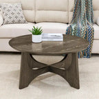 36  Round Wooden Coffee Table for Living Room