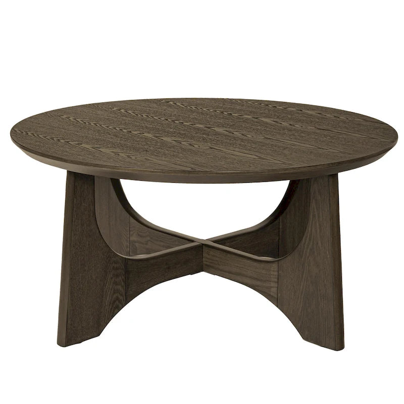 36  Round Wooden Coffee Table for Living Room