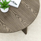 36  Round Wooden Coffee Table for Living Room