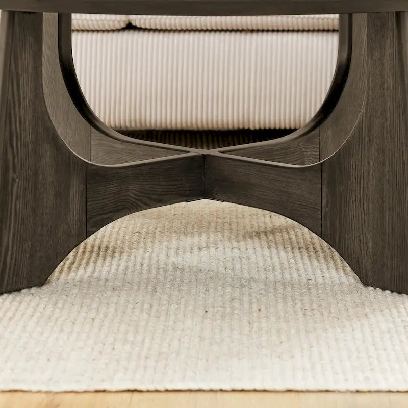 36  Round Wooden Coffee Table for Living Room