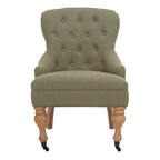 SAFAVIEH Chrissy Tufted Beige Petite Arm Chair - 23.6  x 28.7  x 34.6  - 24Wx29Dx35H