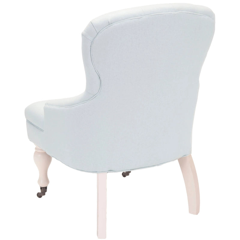 SAFAVIEH Chrissy Tufted Beige Petite Arm Chair - 23.6  x 28.7  x 34.6  - 24Wx29Dx35H