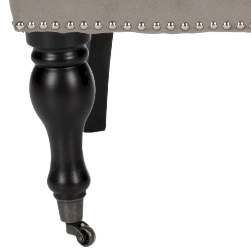 SAFAVIEH Chrissy Tufted Beige Petite Arm Chair - 23.6  x 28.7  x 34.6  - 24Wx29Dx35H