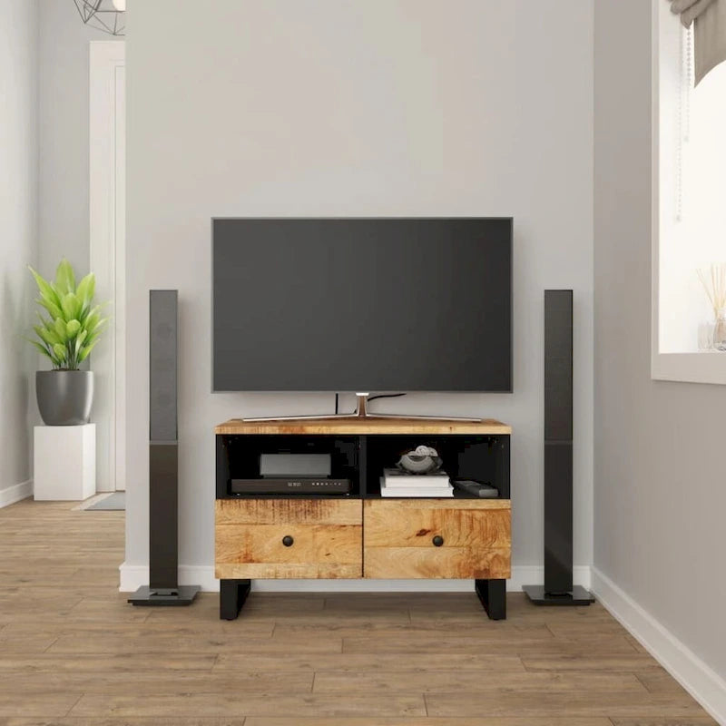 vidaXL TV Stand 27.6 x13 x18.1  Solid Wood Mango