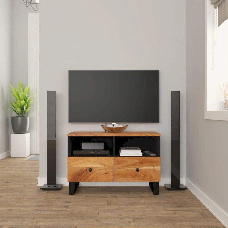 vidaXL TV Stand 27.6 x13 x18.1  Solid Wood Mango