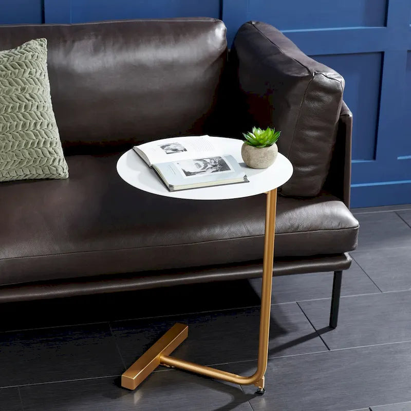 SAFAVIEH Aline Round Side Drink C-Table - 17.7  W x 17.7  L x 25  H - 18Wx18Dx25H