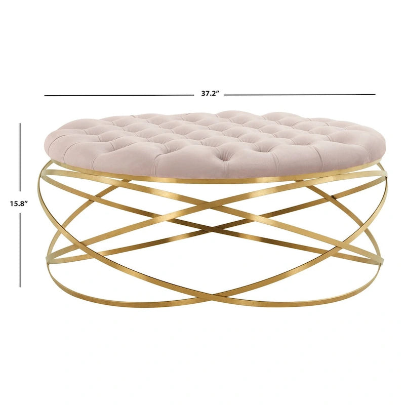 SAFAVIEH Couture Betta Tufted Velvet Ottoman