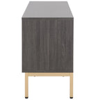 SAFAVIEH Alyse 2-Drawer 2-Shelf Entertainment Media Stand (Fits Up To 65  Flatscreen TV) - 60.4 In. x 15.6 In. x 24.8 In.