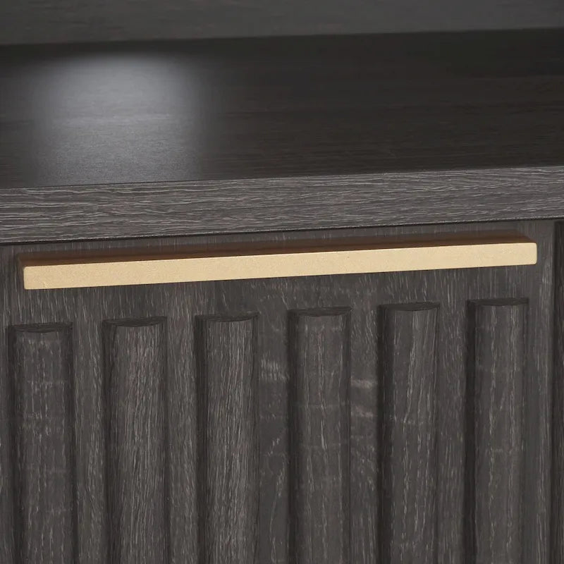 SAFAVIEH Alyse 2-Drawer 2-Shelf Entertainment Media Stand (Fits Up To 65  Flatscreen TV) - 60.4 In. x 15.6 In. x 24.8 In.