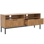 SAFAVIEH Alyse 2-Drawer 2-Shelf Entertainment Media Stand (Fits Up To 65  Flatscreen TV) - 60.4 In. x 15.6 In. x 24.8 In.