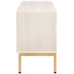 SAFAVIEH Alyse 2-Drawer 2-Shelf Entertainment Media Stand (Fits Up To 65  Flatscreen TV) - 60.4 In. x 15.6 In. x 24.8 In.