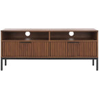 SAFAVIEH Alyse 2-Drawer 2-Shelf Entertainment Media Stand (Fits Up To 65  Flatscreen TV) - 60.4 In. x 15.6 In. x 24.8 In.