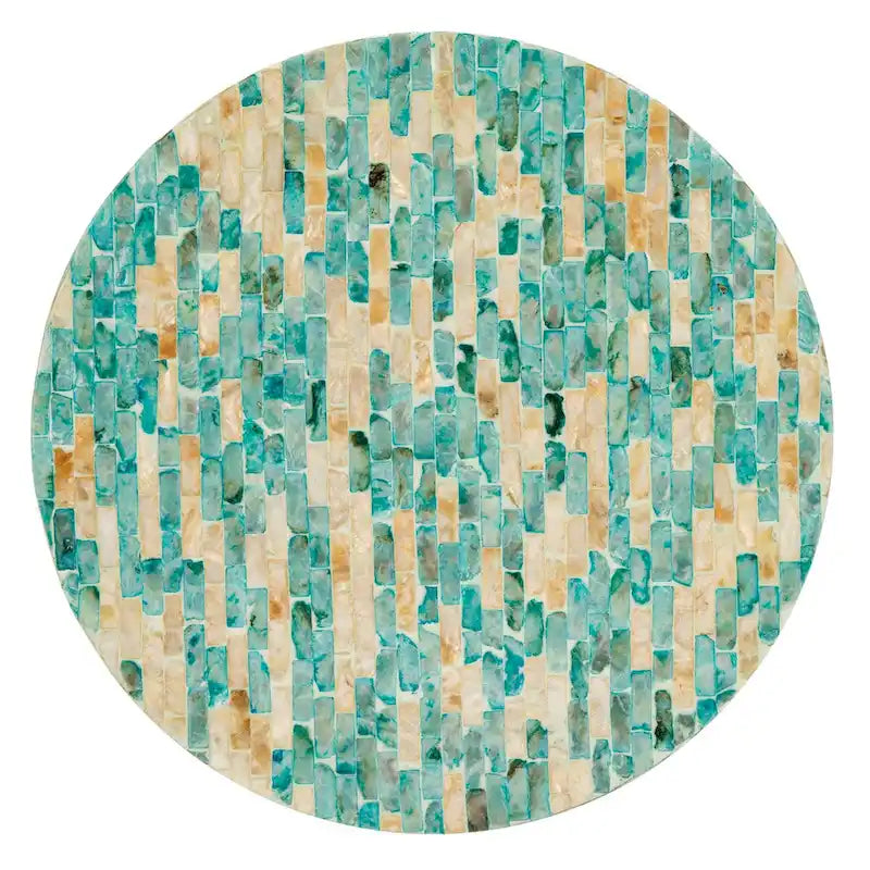 SAFAVIEH Tessie Mosaic Round Accent Table - 13.8  W x 13.8  L x 19.7  H - 14Wx14Dx20H