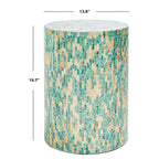 SAFAVIEH Tessie Mosaic Round Accent Table - 13.8  W x 13.8  L x 19.7  H - 14Wx14Dx20H