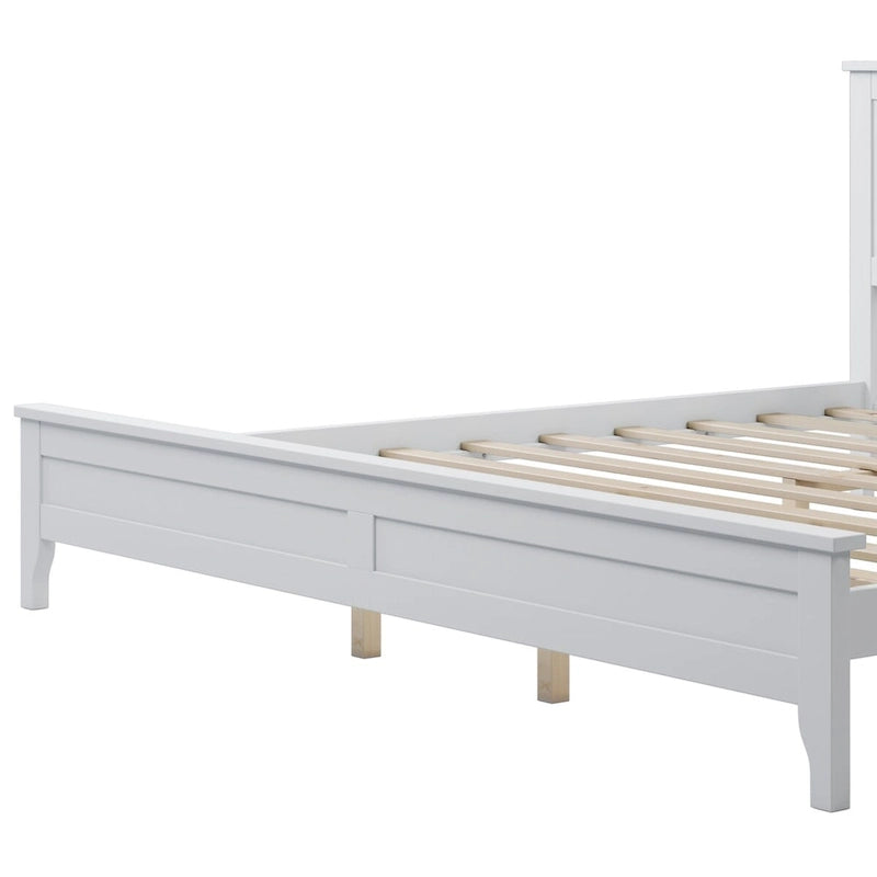 Modern Solid Wood King Platform Bed, Elegant and Durable