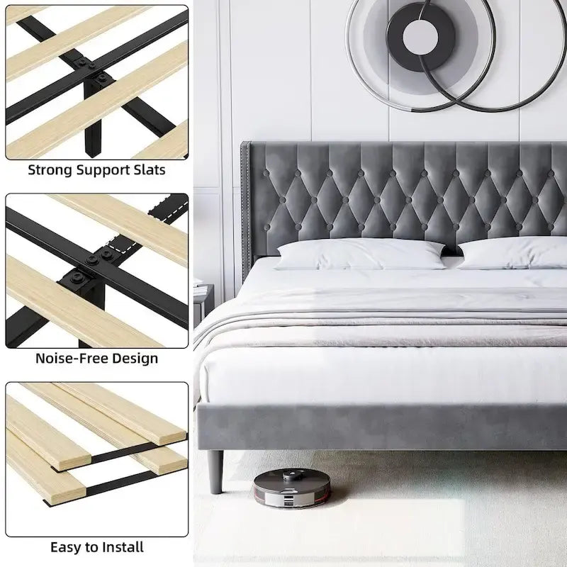 Upholstered Platform Bed