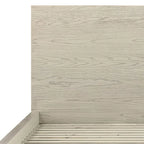 Joni Modern Wood King Platform Bed Frame, Tall Headboard, Low Profile, Gray