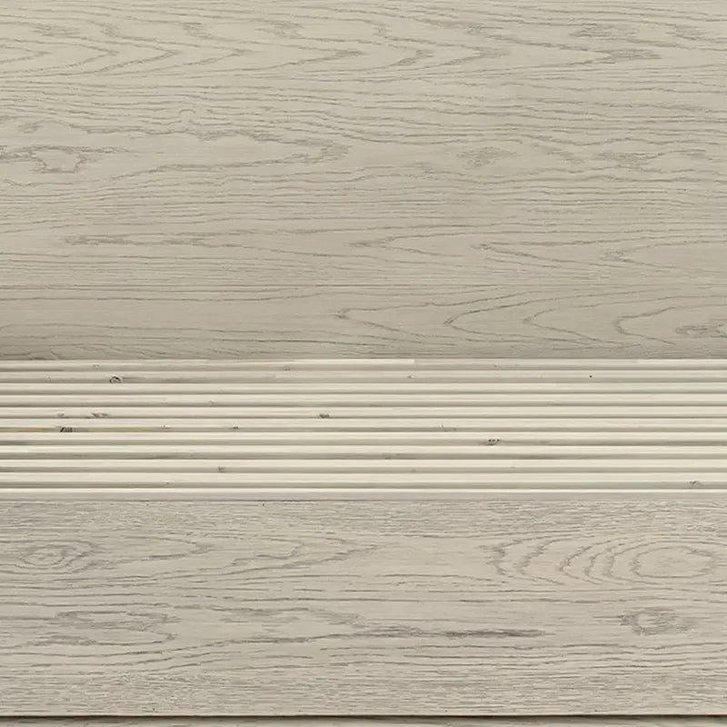 Joni Modern Wood King Platform Bed Frame, Tall Headboard, Low Profile, Gray