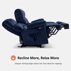 MCombo Power Loveseat Recliner with Console, Vibration and Heat, USB Charge Ports RS6234