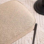 Single Rectangle Ottoman Tufted Lamb Fleece Foot Stool