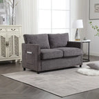 Modern chenille Fabric Loveseat, 2-Seat Upholstered Loveseat Sofa Modern Couch for Living Room Bedroom Apartment