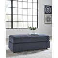 Signature Design by Ashley Albar Place Blue Oversized Accent Ottoman
