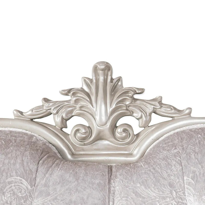 Furniture of America Clarissa Traditional 2-Seater Loveseat with Button Tufted Back and Accent Pillow