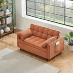 Modern Corduroy Sofa Bed with Adjustable Back