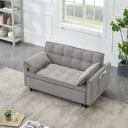 Modern Corduroy Sofa Bed with Adjustable Back